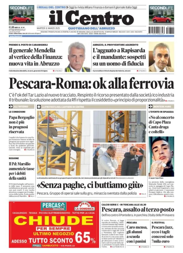 Prima-pagina-il centro-oggi-edizione-del-2025-03-11